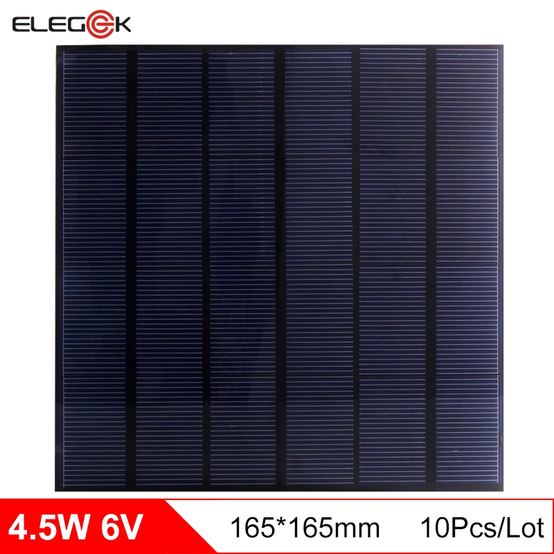 Фото 10 шт. монокристаллические солнечные панели ELEGEEK 4 5 Вт 6 в - купить