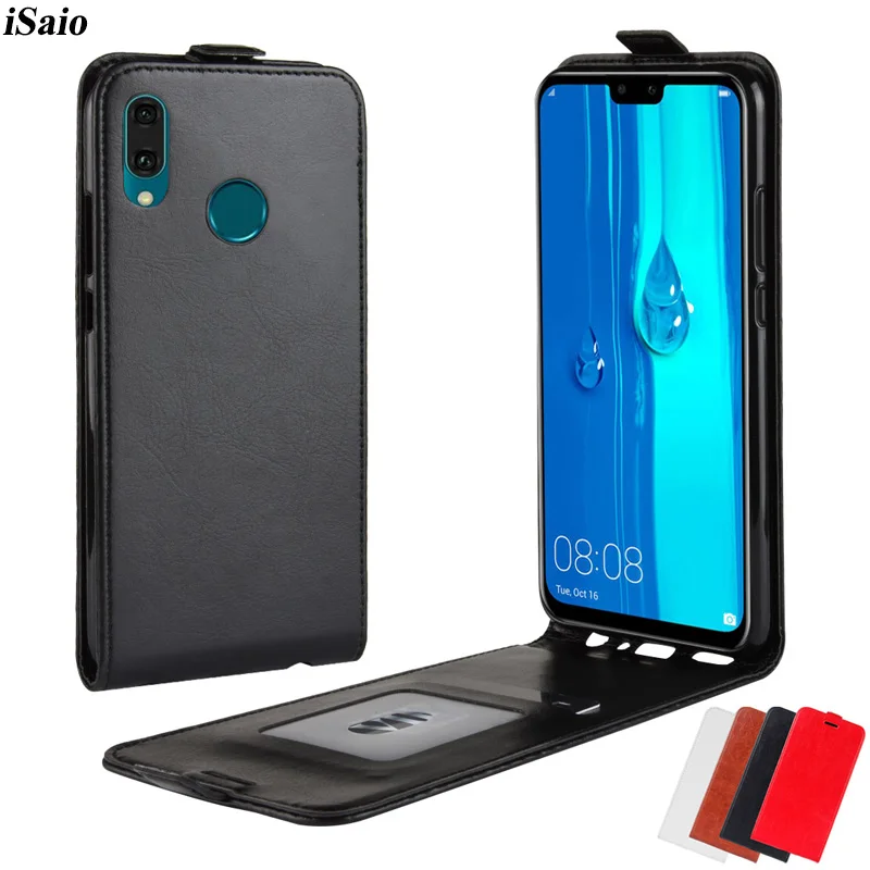 Флип чехол для Huawei Y9 2019 кожаный каркас 6 5 дюйма искусственная кожа 9 Y92019 телефона
