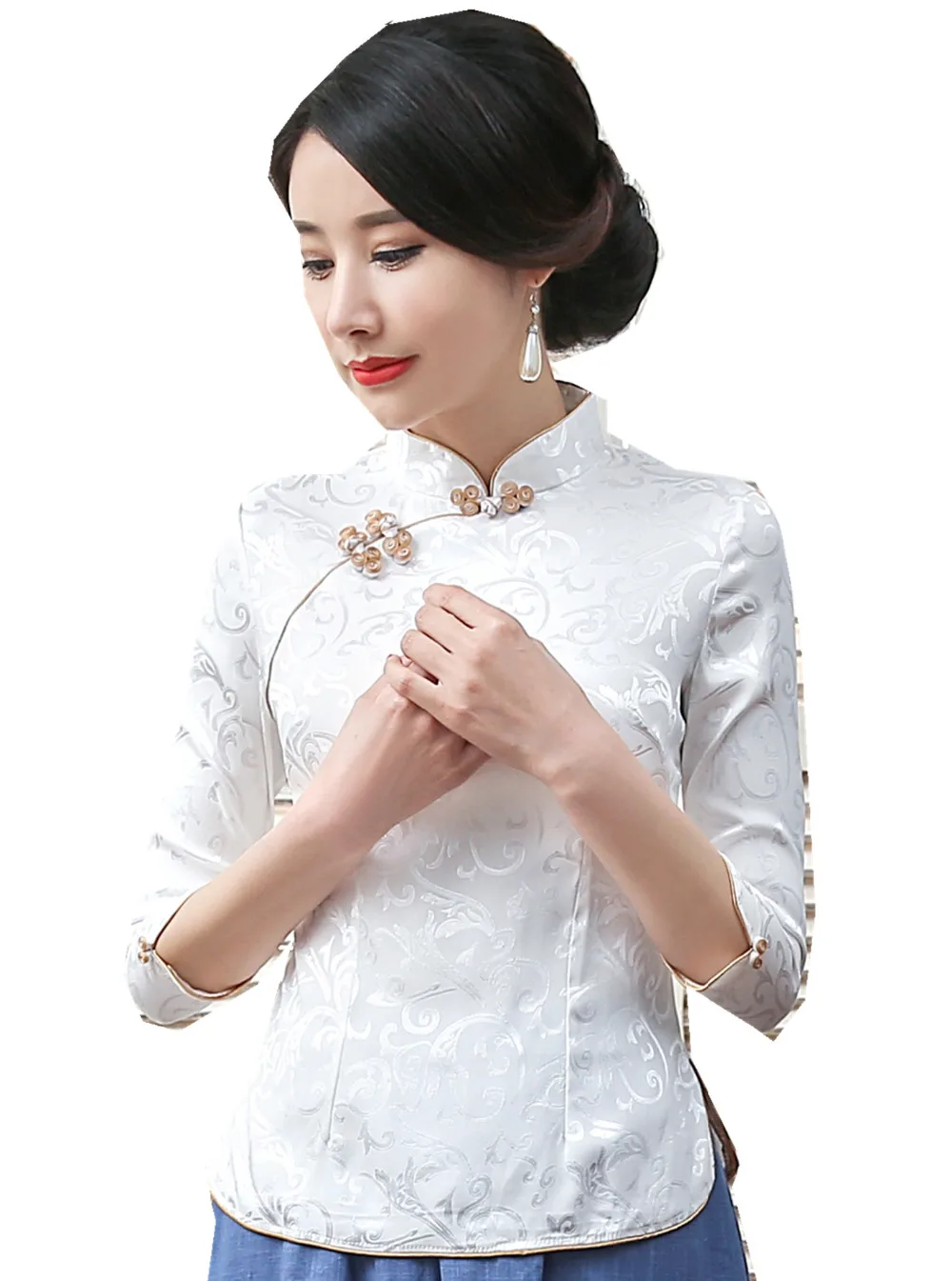 Shanghai Story New Sale traditional Qipao top half Sleeve cheongsam top traditional Chinese Linen Top Linen blouse top
Shanghai Story New Sale traditional Qipao top half Sleeve cheongsam top traditional Chinese Linen Top Linen blouse top