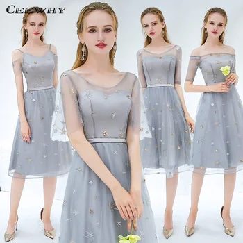 CEEWHY Short Sleeve Bridesmaid Dresses Short Formal Dress Women Elegant Wedding Party Dress Homecmoing Dress
CEEWHY Short Sleeve Bridesmaid Dresses Short Formal Dress Women Elegant Wedding Party Dress Homecmoing Dress