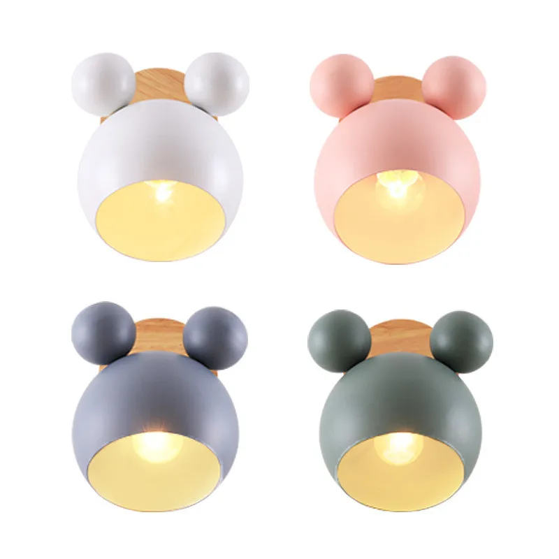 Nordic cartoon bedroom macaron wall lamp background E27 wall light children reading bedside wood art lighting
Nordic cartoon bedroom macaron wall lamp background E27 wall light children reading bedside wood art lighting