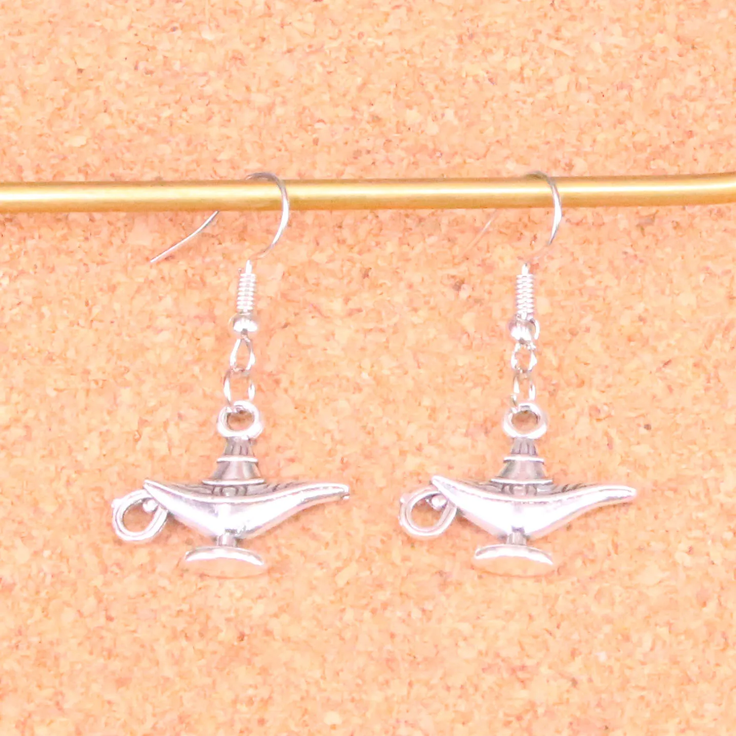 Handmade Antique Silver Color aladdin magic lamp genie Charm Drop Earring for Women
Handmade Antique Silver Color aladdin magic lamp genie Charm Drop Earring for Women