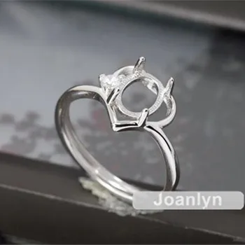 Joanlyn Ring Setting for 6x8mm Oval Cabochons White Gold Plated 925 Silver Zircon Adjustable Band Ring Blank JZ356
Joanlyn Ring Setting for 6x8mm Oval Cabochons White Gold Plated 925 Silver Zircon Adjustable Band Ring Blank JZ356