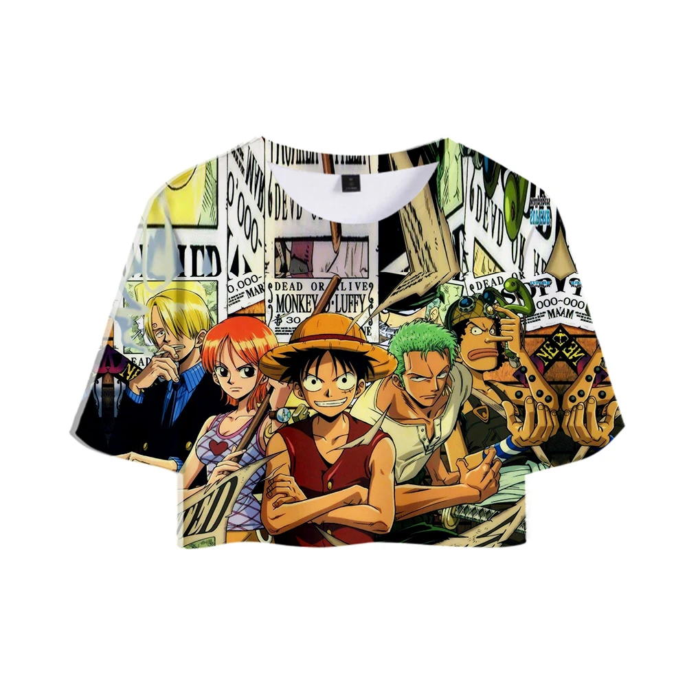 Anime One Piece 3D Crop Tops Women Summer Short Sleeve T-shirt 2019 Hot Sale Harajuku Streetwear Sexy Exposed Navel T shirt
Anime One Piece 3D Crop Tops Women Summer Short Sleeve T-shirt 2019 Hot Sale Harajuku Streetwear Sexy Exposed Navel T shirt