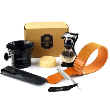 Anbbas 7Pcs Shaving Set Stainless Steel Straight Edge Razor Shaving Knife,Silvertip Badger Hair Brush, Stand,bowl,Soap,Strop
Anbbas 7Pcs Shaving Set Stainless Steel Straight Edge Razor Shaving Knife,Silvertip Badger Hair Brush, Stand,bowl,Soap,Strop