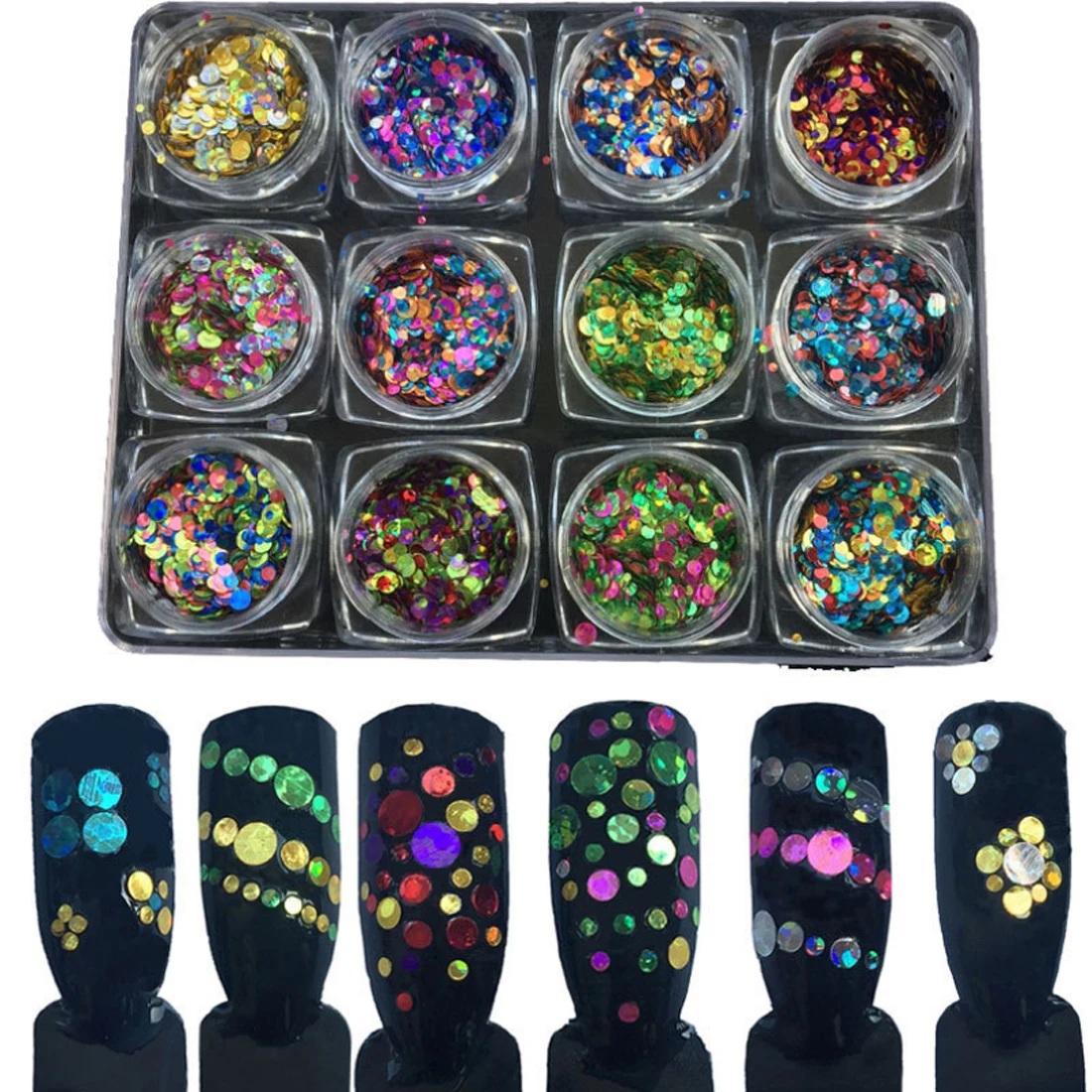 3D Ultrathin Dazzling Round Nail Glitter Hologram Sequins Mix Szie 12 Colors DIY Multicolour Flakes Magic Mirror Laser Paillette
3D Ultrathin Dazzling Round Nail Glitter Hologram Sequins Mix Szie 12 Colors DIY Multicolour Flakes Magic Mirror Laser Paillette