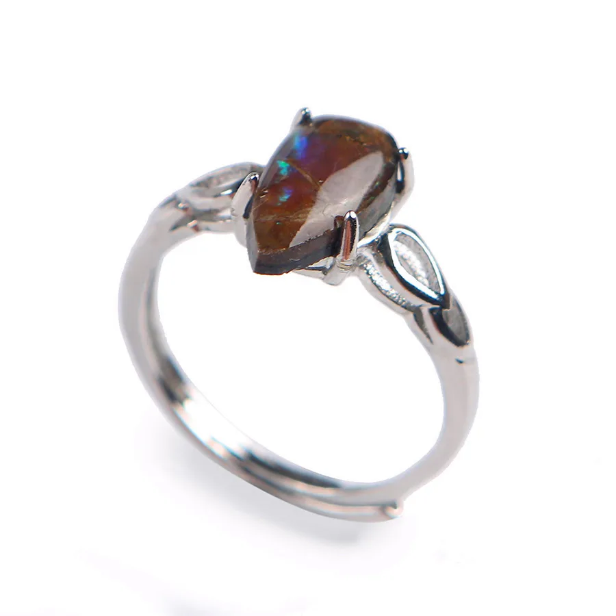 Adjustable Genuine Natural Ammolite Ammonite Stone Fashion Women Anniversary Gift Rings 11*6*3mm
Adjustable Genuine Natural Ammolite Ammonite Stone Fashion Women Anniversary Gift Rings 11*6*3mm