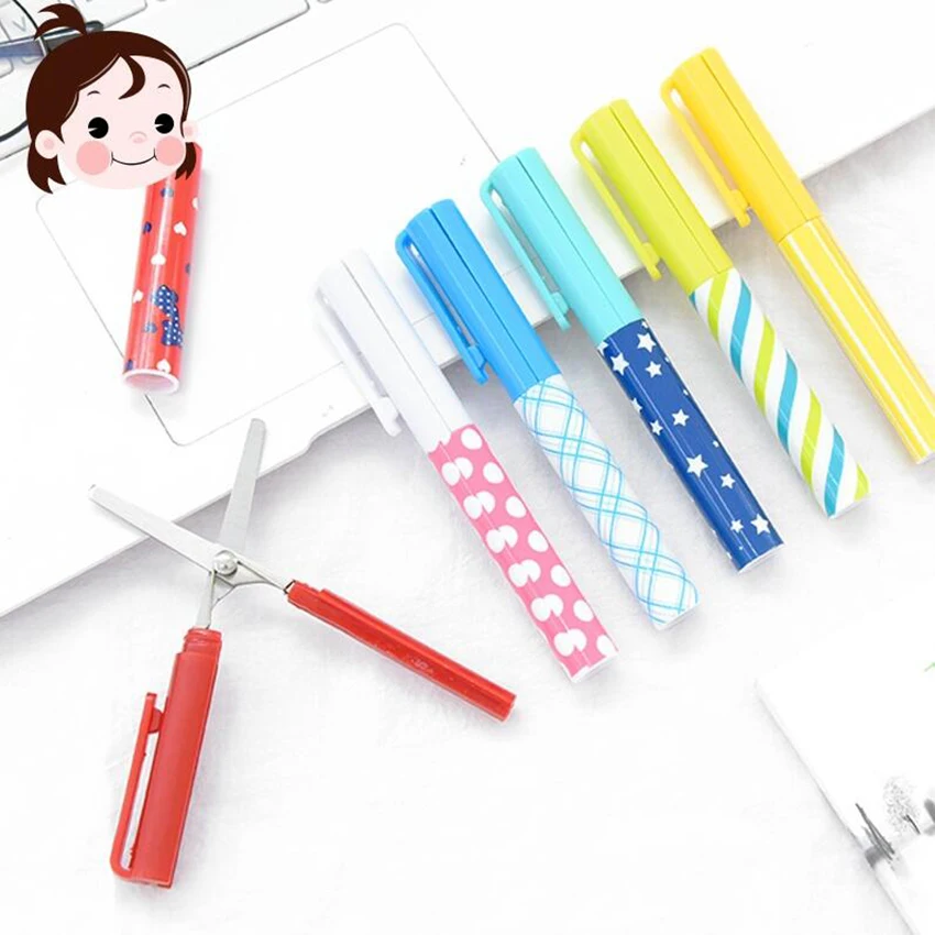 Pen Type Simple Cool cute cartoon Portable Scissors Stationery Scissors Novelty Household folding Scissors 11.5*1.2cm
Pen Type Simple Cool cute cartoon Portable Scissors Stationery Scissors Novelty Household folding Scissors 11.5*1.2cm