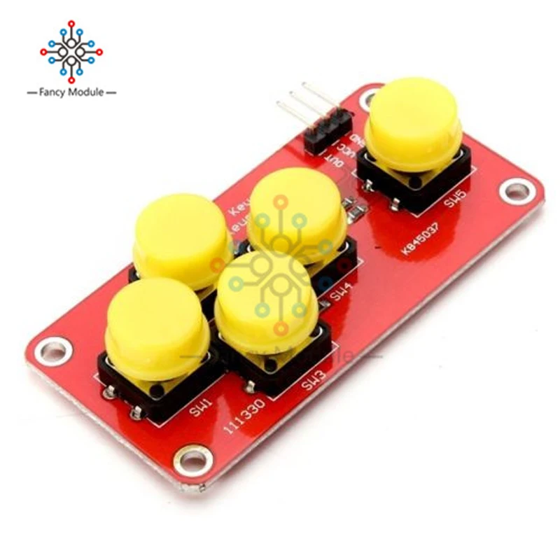 AD Keyboard Simulate Five Key Module Electronic Blocks Analog Button for Arduino Sensor Expansion Board
AD Keyboard Simulate Five Key Module Electronic Blocks Analog Button for Arduino Sensor Expansion Board