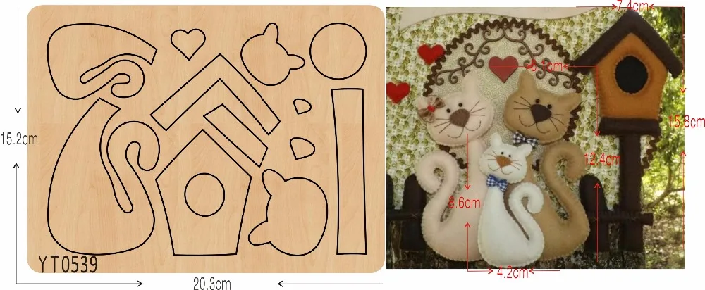 Cat house DIY new wooden mould cutting dies for scrapbooking Thickness/15.8mm/YT0539
Cat house DIY new wooden mould cutting dies for scrapbooking Thickness/15.8mm/YT0539