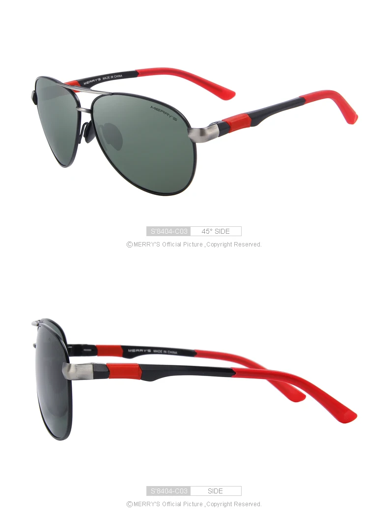 MERRYS DESIGN Men Classic Pilot Sunglasses HD Polarized Sunglasses For Driving Aviation Alloy Frame Spring Legs UV400 S8404 Sadoun.com