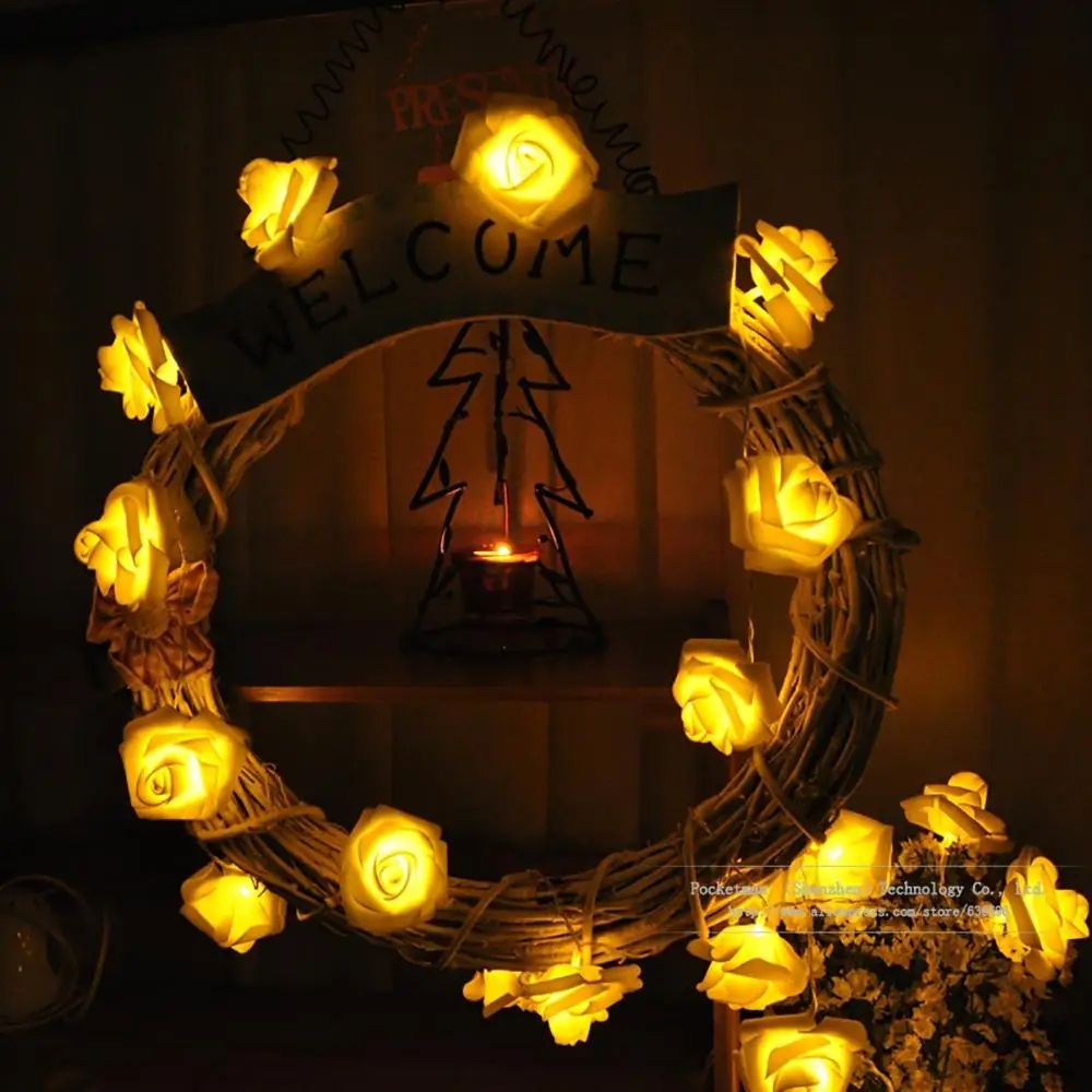 Garland Rose Flower Fairy 20pcs/set Led Decoration String Lights Guirlande lumineuse Party/Wedding Event Party Floral Light
Garland Rose Flower Fairy 20pcs/set Led Decoration String Lights Guirlande lumineuse Party/Wedding Event Party Floral Light