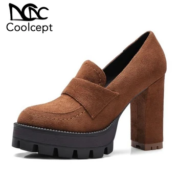 Coolcept New Women Pumps Solid Color Round Toe Square High Heels Simple Office Ladies Daily Brand Women Footwear Size 32-42
Coolcept New Women Pumps Solid Color Round Toe Square High Heels Simple Office Ladies Daily Brand Women Footwear Size 32-42