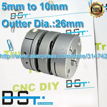 BSTMOTION Double Disc Coupling OD 26mm 1.4N.m 5mm to 10mm Disk Flexible Coupler 5x10mm
BSTMOTION Double Disc Coupling OD 26mm 1.4N.m 5mm to 10mm Disk Flexible Coupler 5x10mm