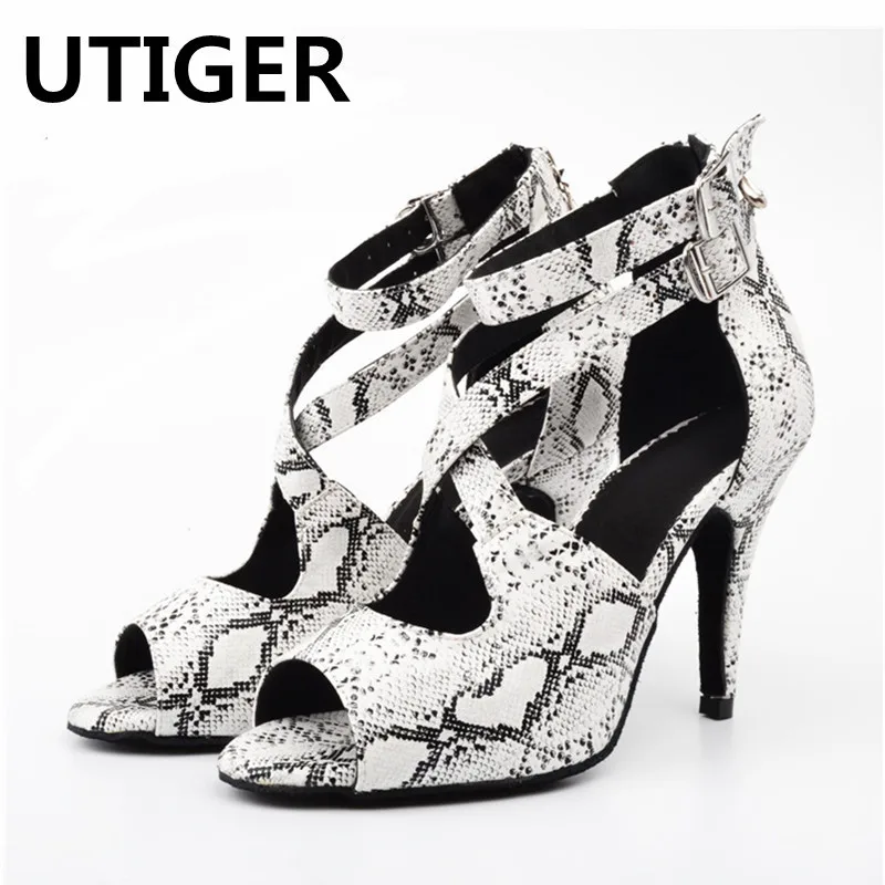 Women Latin Ballroom Dance Shoes Snake texture PU Salsa Dancing Shoes high Heel 7.5CM 8.5CM 10CM Waltz Tango Shoes
Women Latin Ballroom Dance Shoes Snake texture PU Salsa Dancing Shoes high Heel 7.5CM 8.5CM 10CM Waltz Tango Shoes