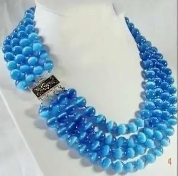 Wholesale free shipping 100% Natural jewelry >RARE 4 ROWS 8MM BLUE REAL OPAL stone BEAD NECKLACE
Wholesale free shipping 100% Natural jewelry >RARE 4 ROWS 8MM BLUE REAL OPAL stone BEAD NECKLACE