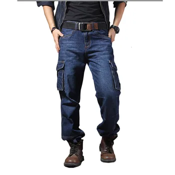 Mcikkny Fashion Men's Cargo Jean Pants With Multi-pockets Loose Style Motorcycle Denim Trousers For Male Washed Size 29-44
Mcikkny Fashion Men's Cargo Jean Pants With Multi-pockets Loose Style Motorcycle Denim Trousers For Male Washed Size 29-44