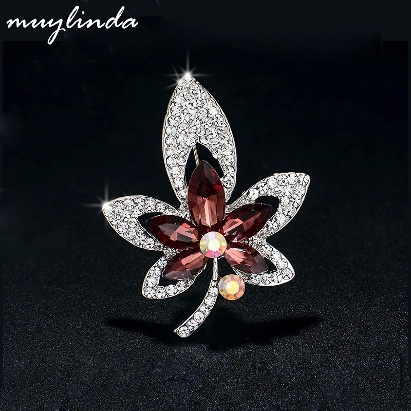 Maple Leaves Rhinestone Brooches Jewellery For Women Party Crystal Flower Broach Brooch and Pins Clothes Scarf Jewelry
Maple Leaves Rhinestone Brooches Jewellery For Women Party Crystal Flower Broach Brooch and Pins Clothes Scarf Jewelry