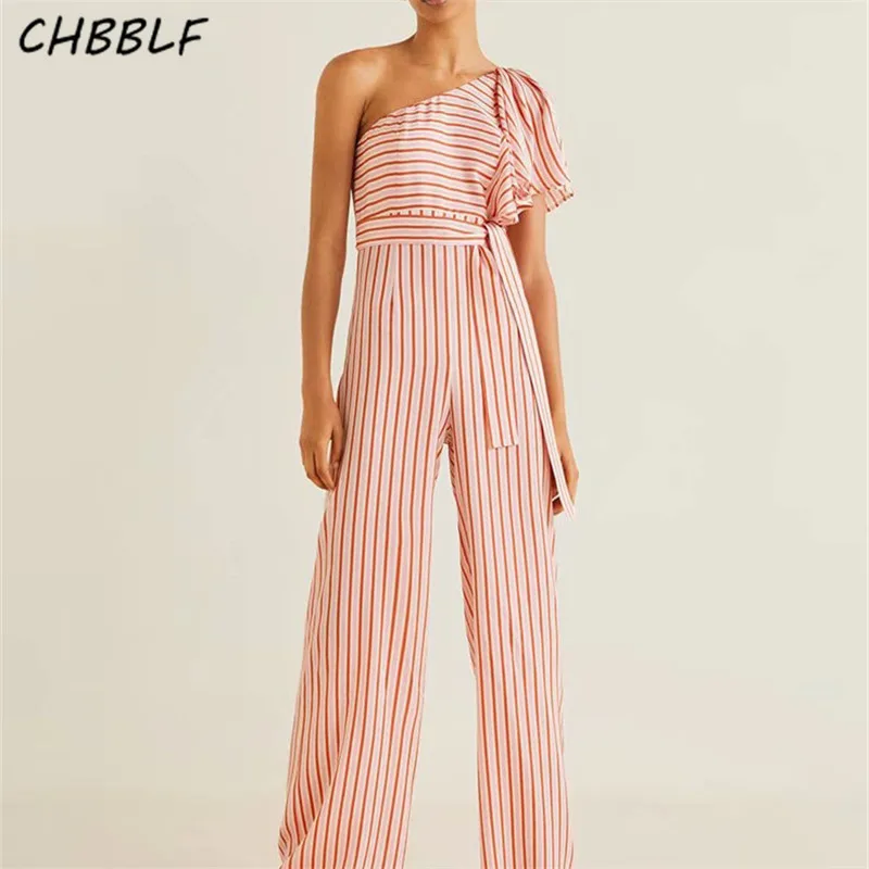 CHBBLF women stylish striped jumpsuits sashes single shoulder ruffled short sleeve design female party wear playsuit XDN8849
CHBBLF women stylish striped jumpsuits sashes single shoulder ruffled short sleeve design female party wear playsuit XDN8849
