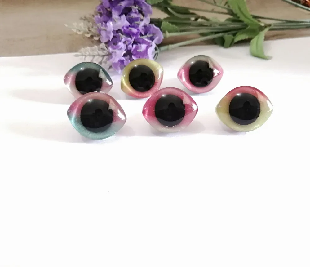 new arrvia 20pcs/lot 23x28mm oval shape clear trapezoid safety toy eyes +glitter rainbow Nonwovens + washer for diy doll
new arrvia 20pcs/lot 23x28mm oval shape clear trapezoid safety toy eyes +glitter rainbow Nonwovens + washer for diy doll