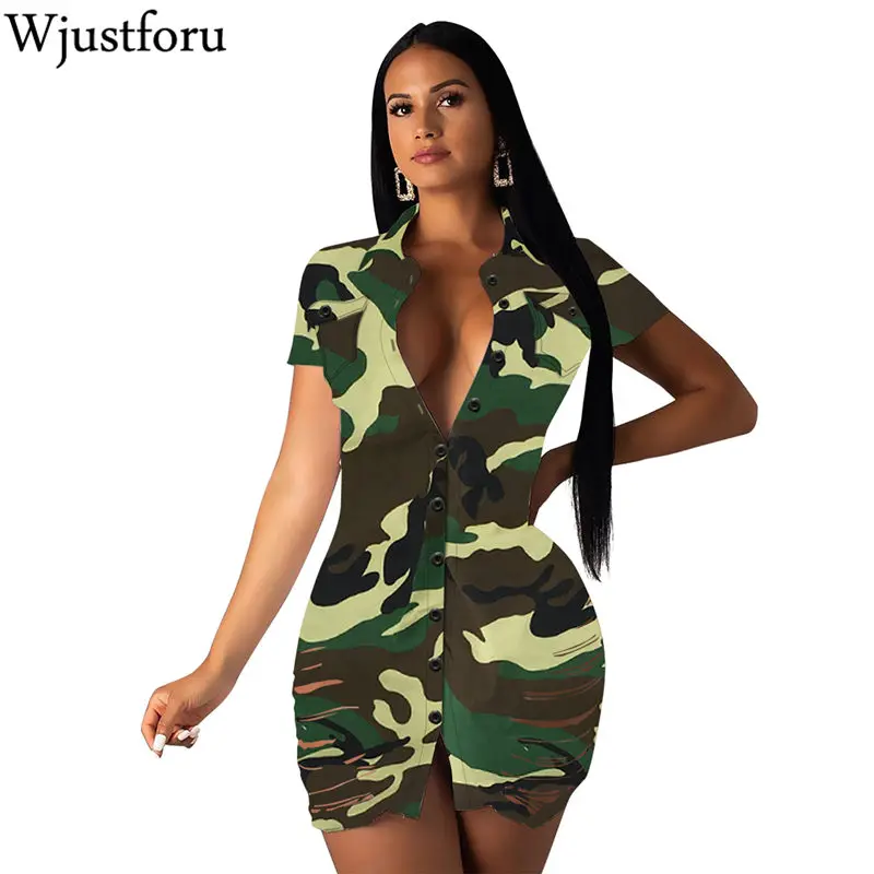 Wjustforu Sexy Camouflage Dresses Women Short Sleeve Club Ripped Dresses Female Bodycon Fashion Elegant Mini Dresses Vestidos
Wjustforu Sexy Camouflage Dresses Women Short Sleeve Club Ripped Dresses Female Bodycon Fashion Elegant Mini Dresses Vestidos