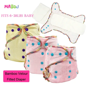 MABOJ Bamboo Fitted Diaper One Size Cloth Diaper With Inserts AI2 Washarable Diapers Bamboo Baby Diapers Cotton Fit 6-35lbs Baby
MABOJ Bamboo Fitted Diaper One Size Cloth Diaper With Inserts AI2 Washarable Diapers Bamboo Baby Diapers Cotton Fit 6-35lbs Baby
