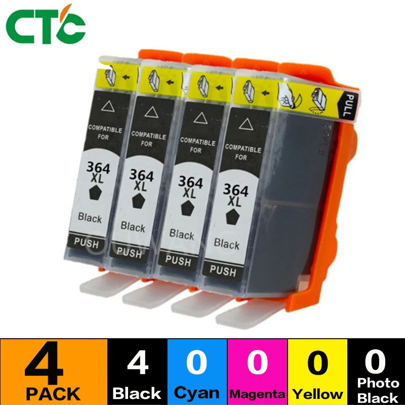 4 Black 364XL 364 ink cartridge For Photosmart B8550 8553 C5324 5383 5380 5390 6324 6380 D5460 5468 With chip
4 Black 364XL 364 ink cartridge For Photosmart B8550 8553 C5324 5383 5380 5390 6324 6380 D5460 5468 With chip