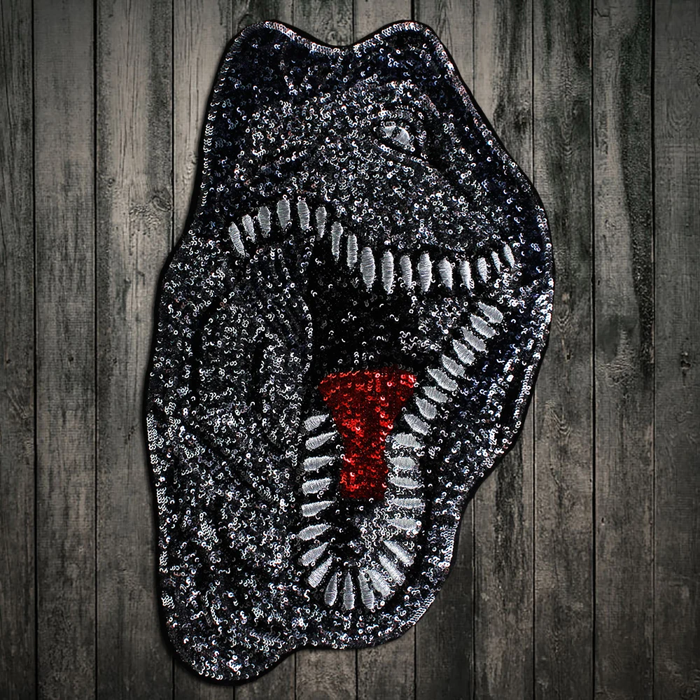 1pcs Cartoon dinosaurs Embroidery lace applique paillette fabric sweater clothes patch sequined stickers t-shirt diy decoration
1pcs Cartoon dinosaurs Embroidery lace applique paillette fabric sweater clothes patch sequined stickers t-shirt diy decoration