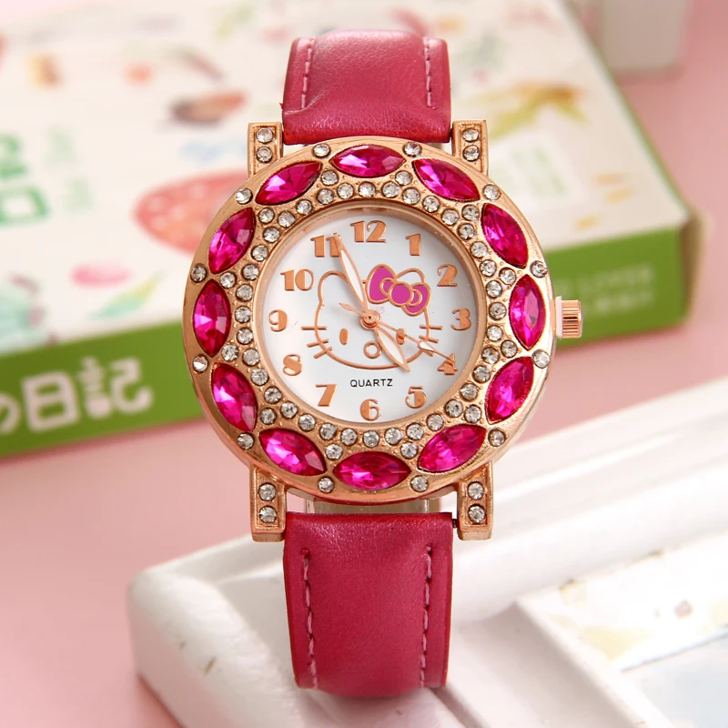 High Quality Leather Watchband Cat Print Watch Children Women Dress Fashion Crystal Quartz Wrist Watch Pink Rose Black Skyblue
High Quality Leather Watchband Cat Print Watch Children Women Dress Fashion Crystal Quartz Wrist Watch Pink Rose Black Skyblue