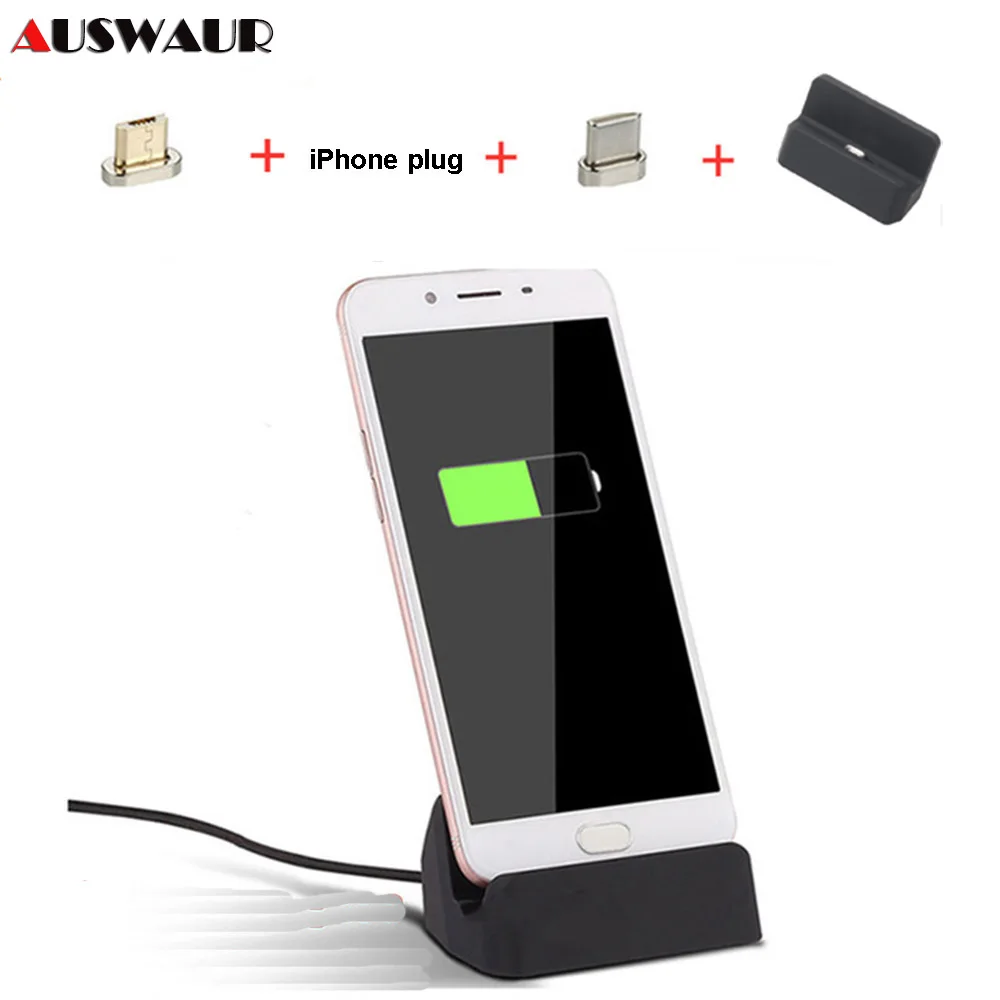 Новое магнитное настольное USB Зарядное устройство Док-станция для iPhone Android