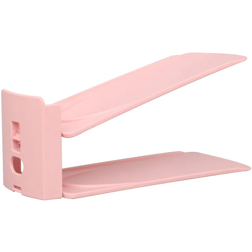 Shoes Organizer Rack Standing Display Storage Racks Space-Saving Plastic Double Layers Home Shop Wardrobe Supplies R03 (1)