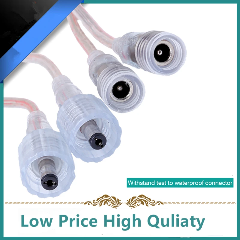 DC 5.5 x 2.1mm IP68 waterproof DC connector plug 2 pin power wires for single color led strip , 2pairs/lot
DC 5.5 x 2.1mm IP68 waterproof DC connector plug 2 pin power wires for single color led strip , 2pairs/lot