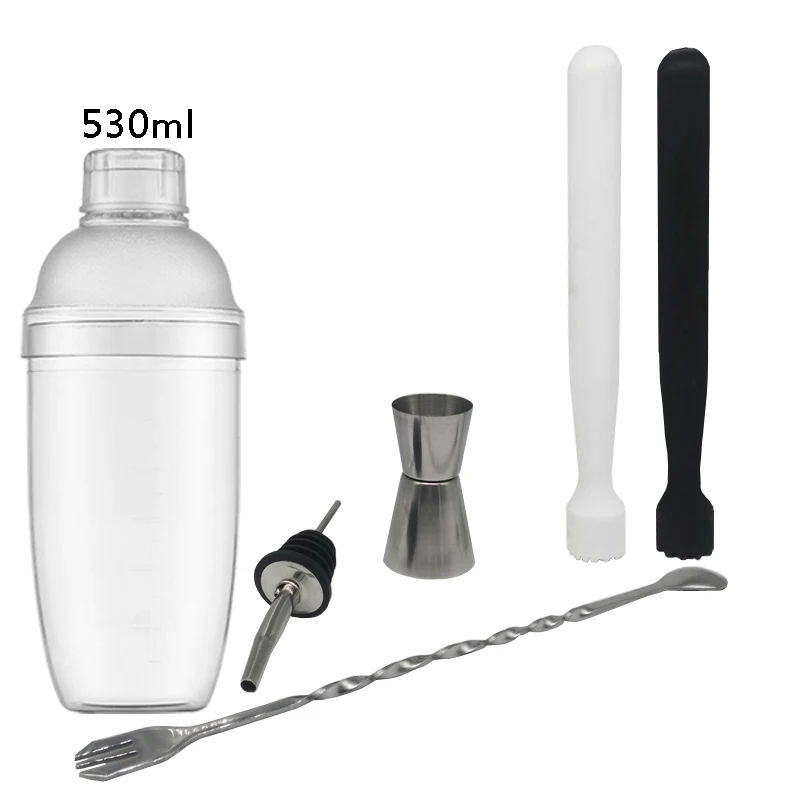 Dropshipping Stainless Steel+Plastic 6Pcs 530ml Bar Boston Cocktail Shaker Bar Set Wine Drink Mixer Bar Party
Dropshipping Stainless Steel+Plastic 6Pcs 530ml Bar Boston Cocktail Shaker Bar Set Wine Drink Mixer Bar Party