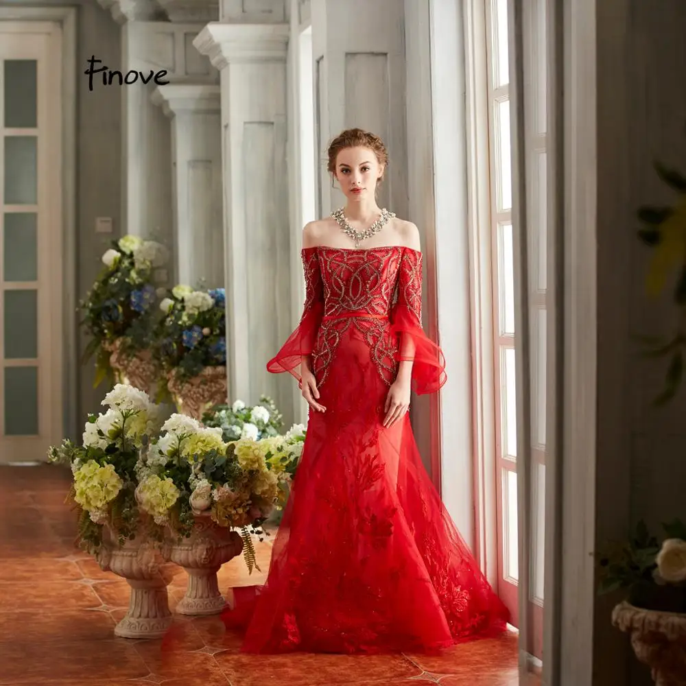 Finove Evening Dresses 2019 New Design Red Sexy Boat Neck Backless Beading Floor-Length Long Mermaid Formal Women's Dresses
Finove Evening Dresses 2019 New Design Red Sexy Boat Neck Backless Beading Floor-Length Long Mermaid Formal Women's Dresses