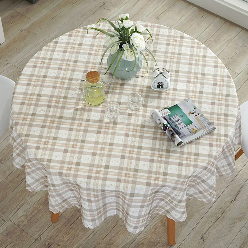 Pastoral Waterproof Round Table Cloth Floral/plaid Printed Lace Edge Polyester Table Covers Anti Hot Coffee Tablecloths Oilproof
Pastoral Waterproof Round Table Cloth Floral/plaid Printed Lace Edge Polyester Table Covers Anti Hot Coffee Tablecloths Oilproof
