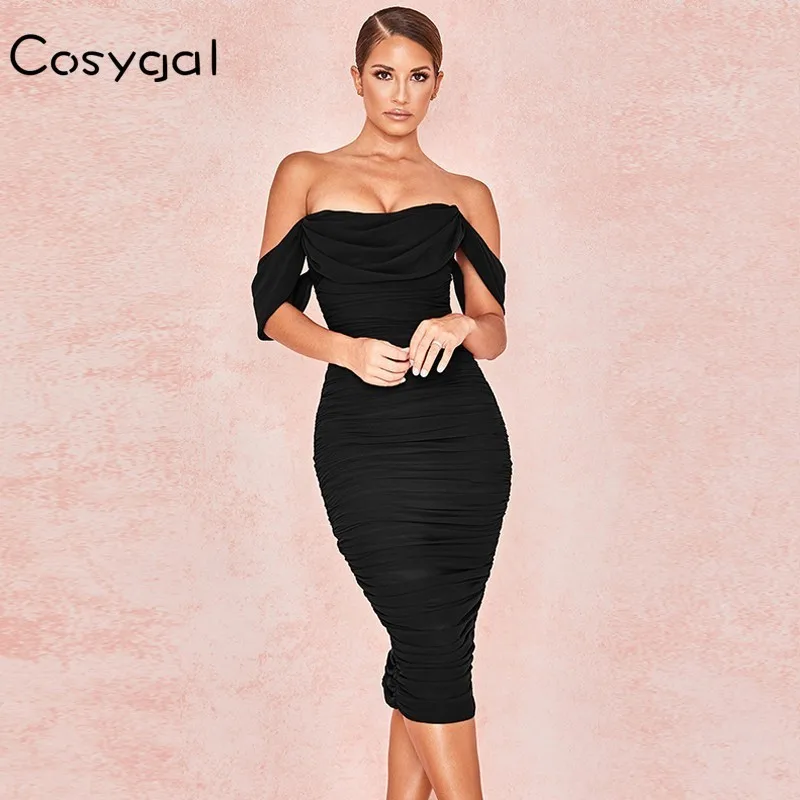 COSYGAL Bodycon Solid Strapless Sexy Dress Elegant Women Party Dress Backless Knee Length Split Regular Summer Autumn Dress 2019
COSYGAL Bodycon Solid Strapless Sexy Dress Elegant Women Party Dress Backless Knee Length Split Regular Summer Autumn Dress 2019