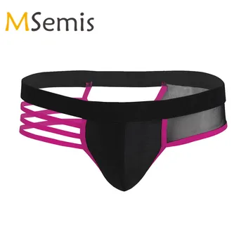 New MSemis Men Sissy Lingerie Hollow out Straps One Side Mesh Underwewar Men Open Butt Bikini Briefs Pouch Panties Gay Jockstrap 
New MSemis Men Sissy Lingerie Hollow out Straps One Side Mesh Underwewar Men Open Butt Bikini Briefs Pouch Panties Gay Jockstrap