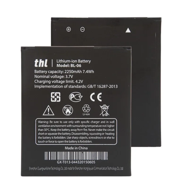 Original Mobile Phone Battery BL-06 BL06 BL 06 For THL T6 T6S Pro T6C Replacement Batteries High Capacity 2250mAh battery
Original Mobile Phone Battery BL-06 BL06 BL 06 For THL T6 T6S Pro T6C Replacement Batteries High Capacity 2250mAh battery