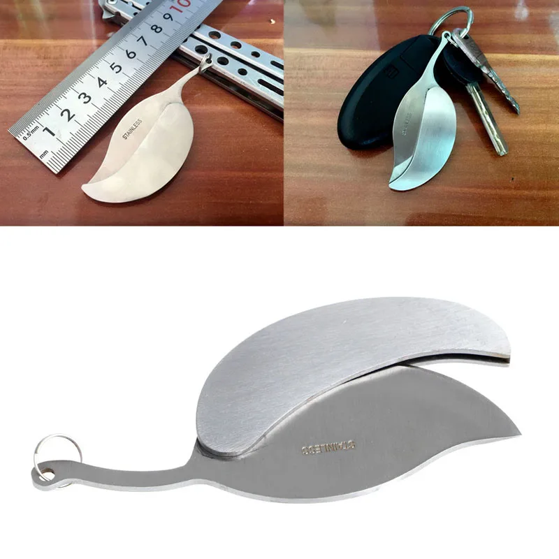 Stainless Steel Silver keychain key chain keyring ring Mini fold leaf knife tool Outdoor Camp Survive kit portable hike Pocket
Stainless Steel Silver keychain key chain keyring ring Mini fold leaf knife tool Outdoor Camp Survive kit portable hike Pocket