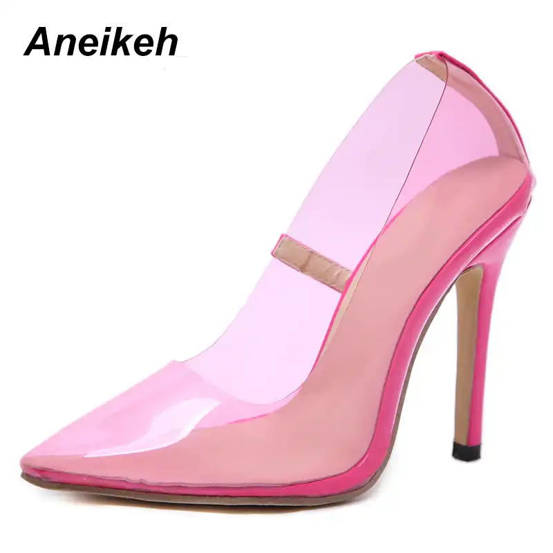 pink perspex heels