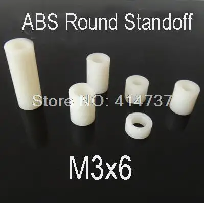 100pcs/lot M3*6mm ABS Nylon Round Standoff Spcaer, PCB board spacer OD(7MM) X ID(3.2mm)*6mm
100pcs/lot M3*6mm ABS Nylon Round Standoff Spcaer, PCB board spacer OD(7MM) X ID(3.2mm)*6mm