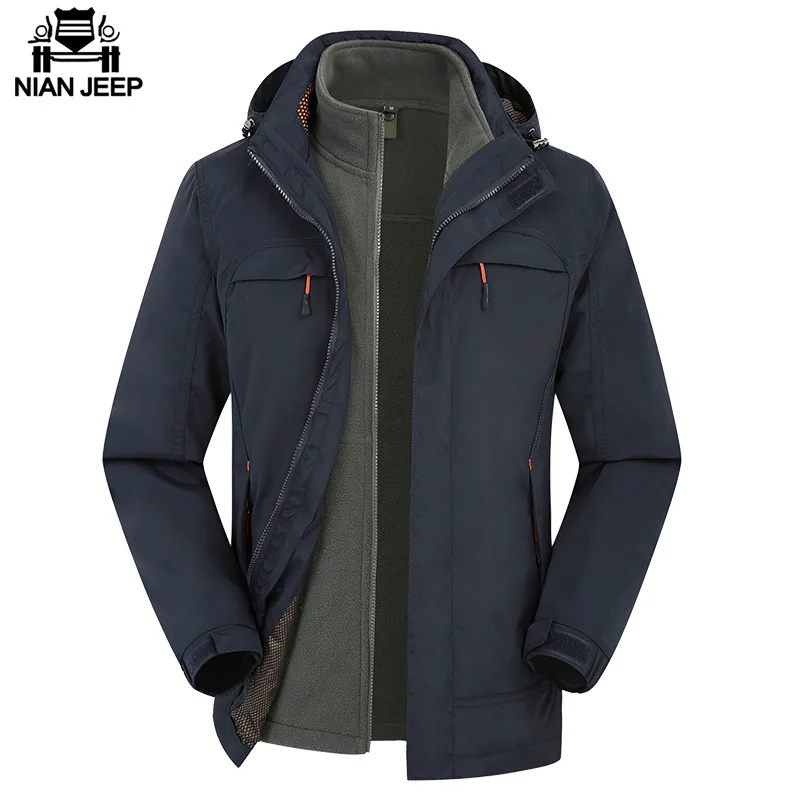 NIAN JEEP Brand Clothing 2017 New Style Winter Dress Men Windbreaker Jackets and Coats 3 in 1 Liner and Hat Detachable 130
NIAN JEEP Brand Clothing 2017 New Style Winter Dress Men Windbreaker Jackets and Coats 3 in 1 Liner and Hat Detachable 130