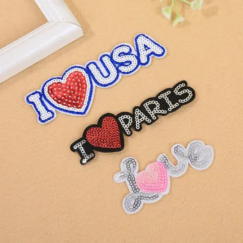 100 Pcs/lot Embroidery Patch Letter Iron Sequin Applique Stickers Iron Angel Wing Wholesale Bag Clothing Sewing Accessories
100 Pcs/lot Embroidery Patch Letter Iron Sequin Applique Stickers Iron Angel Wing Wholesale Bag Clothing Sewing Accessories