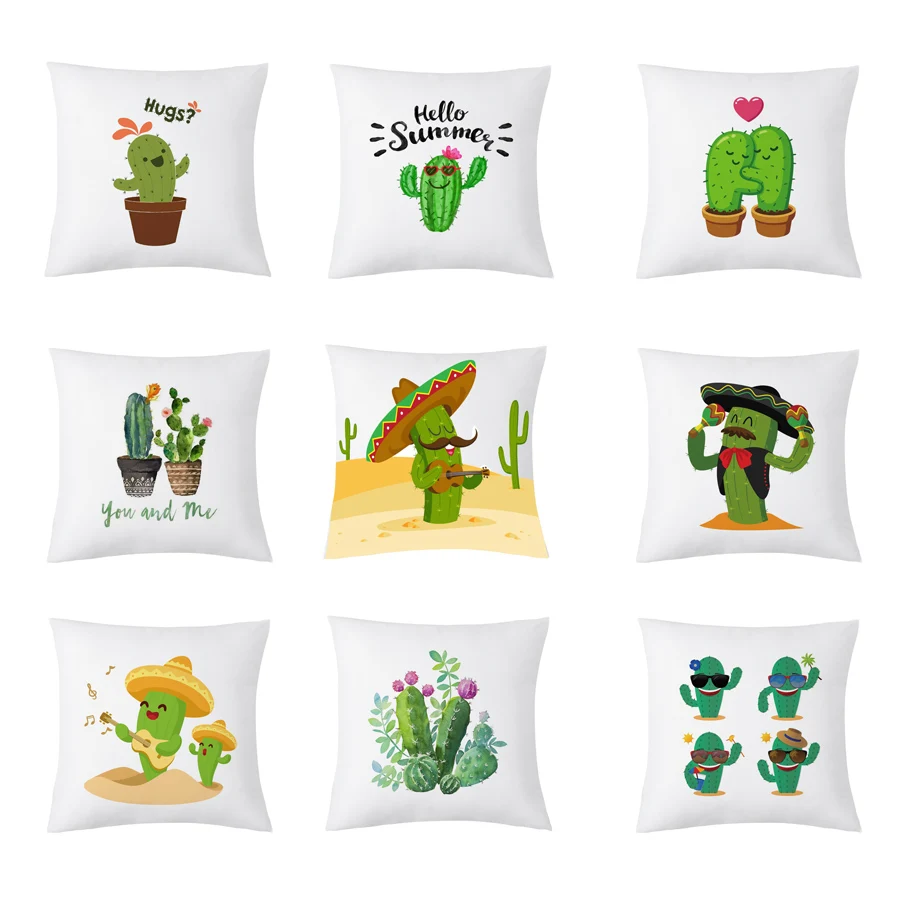 Creative Cactus Cushion Cover Tropical Plants Cactus Printing Throw Pillow Case Cartoon Cactus Pillow Home Decoration Pillowcase
Creative Cactus Cushion Cover Tropical Plants Cactus Printing Throw Pillow Case Cartoon Cactus Pillow Home Decoration Pillowcase