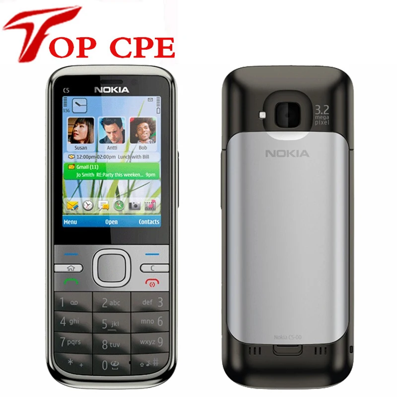 Original C5 Unlocked Nokia C5-00 C5-00i Russian English Hebrew keyboard Camera 3.15MP GPS Bluetooth Mobile Phone Free Shipping
Original C5 Unlocked Nokia C5-00 C5-00i Russian English Hebrew keyboard Camera 3.15MP GPS Bluetooth Mobile Phone Free Shipping