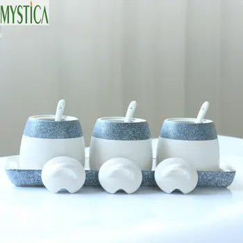 Household Seasoning Storage Box Home Ceramic Sugar Salt Jar Bottles Spice Condiment Organizer Case Kitchen Accessories Container
Household Seasoning Storage Box Home Ceramic Sugar Salt Jar Bottles Spice Condiment Organizer Case Kitchen Accessories Container