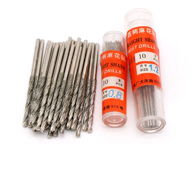 12pcs Diamond Coated Twist Drill Bits For Crystal Glass Jade Jewelry Polishing Hole Cutting Punching Needle Diamond Bit
12pcs Diamond Coated Twist Drill Bits For Crystal Glass Jade Jewelry Polishing Hole Cutting Punching Needle Diamond Bit