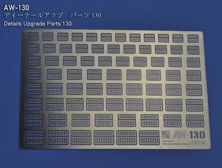 Etching Parts For Gundam Details Upgrade Parts AW130 AW131 AW132 Photo-etched sheets(PE) Accept Wholesale
Etching Parts For Gundam Details Upgrade Parts AW130 AW131 AW132 Photo-etched sheets(PE) Accept Wholesale