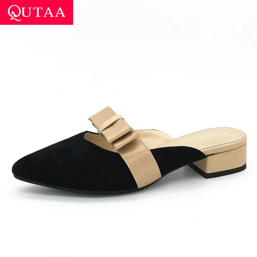 QUTAA 2019 Women Sandals Pointed Toe Mules Butterflyknot Concise Square Low Heel Leisure Summer Slingback Ladies Shoes Size34-43
QUTAA 2019 Women Sandals Pointed Toe Mules Butterflyknot Concise Square Low Heel Leisure Summer Slingback Ladies Shoes Size34-43