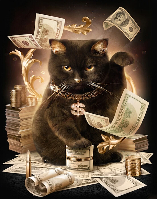Money black cat DIY Painting By Numbers 24 Color Pigment Brush Painting Art Hand-painted Creative Digital Oil Painting
Money black cat DIY Painting By Numbers 24 Color Pigment Brush Painting Art Hand-painted Creative Digital Oil Painting